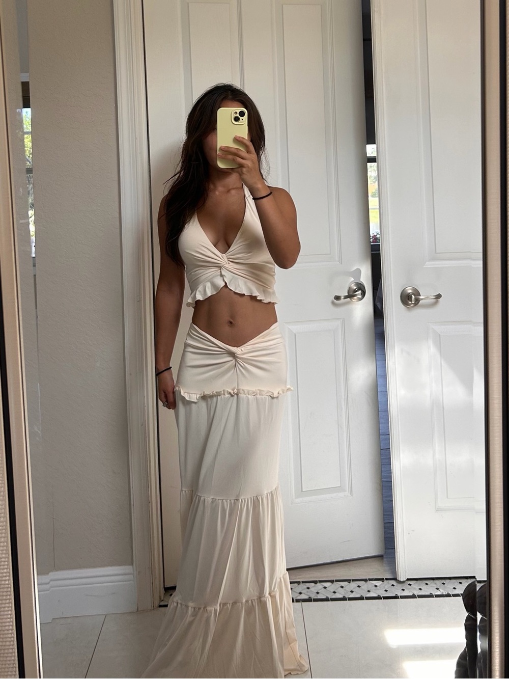 Women's Cream Two-Piece Set